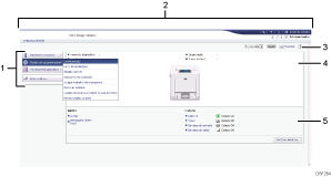 Ilustração com numeração do ecrã do Web browser