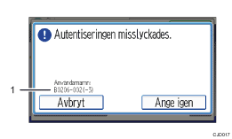 Bild av användarpanelen (numrerade detaljer)
