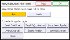İşlem paneli ekran çizimi