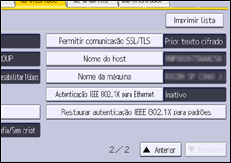 Ilustração da tela do painel de operação