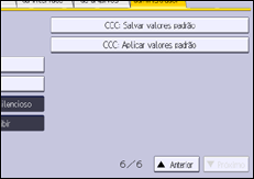 Ilustração da tela do painel de operação