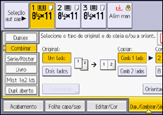 Ilustração da tela do painel de operação