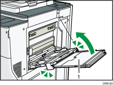 Ilustração da bandeja guia de papel para banner