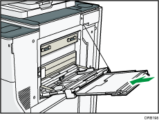 Ilustração da bandeja guia de papel para banner