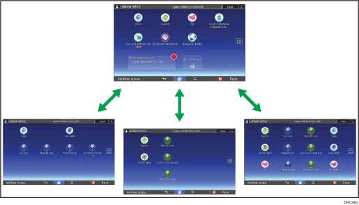 Ilustração da personalização da [Tela inicial]