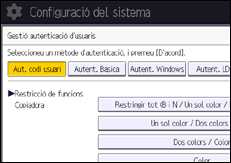 Il·lustració de pantalla del panell d'operacions