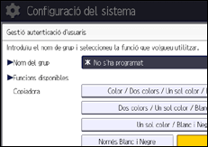 Il·lustració de pantalla del panell d'operacions