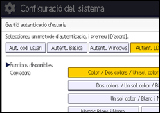 Il·lustració de pantalla del panell d'operacions