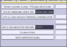 Il·lustració de pantalla del panell d'operacions