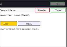 Il·lustració de pantalla del panell d'operacions