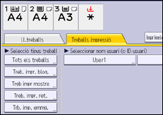 Il·lustració de pantalla del panell d'operacions