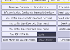 Il·lustració de pantalla del panell d'operacions