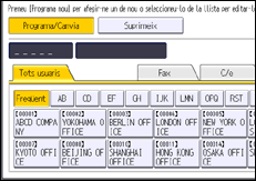 Il·lustració de pantalla del panell d'operacions
