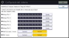 Il·lustració de pantalla del panell d'operacions