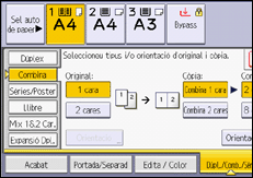 Il·lustració de pantalla del panell d'operacions