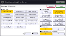 Il·lustració de pantalla del panell d'operacions