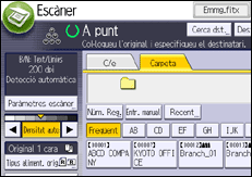 Il·lustració de pantalla del panell d'operacions
