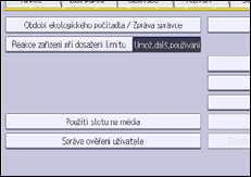 Ilustrace displeje ovládacího panelu
