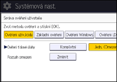 Ilustrace displeje ovládacího panelu