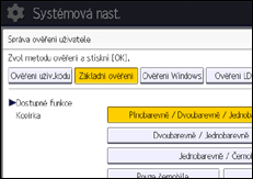 Ilustrace displeje ovládacího panelu