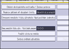Ilustrace displeje ovládacího panelu