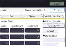 Ilustrace displeje ovládacího panelu