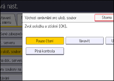 Ilustrace displeje ovládacího panelu