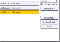 Ilustrace displeje ovládacího panelu