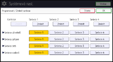 Ilustrace displeje ovládacího panelu