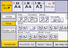 Ilustrace displeje ovládacího panelu