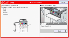 Ilustrace displeje ovládacího panelu