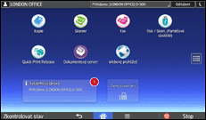 Ilustrace displeje ovládacího panelu