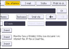 Ilustrace displeje ovládacího panelu