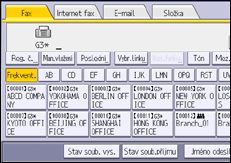 Ilustrace displeje ovládacího panelu