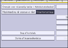 Illustration af display på betjeningspanelet