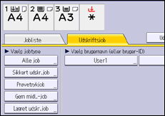 Illustration af display på betjeningspanelet
