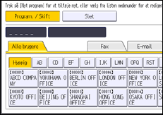 Illustration af display på betjeningspanelet