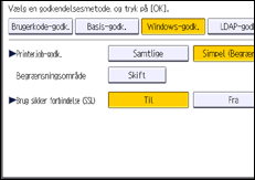 Illustration af display på betjeningspanelet