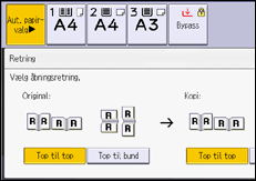 Illustration af display på betjeningspanelet