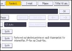 Illustration af display på betjeningspanelet