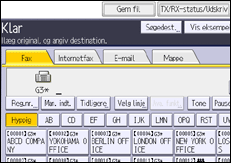 Illustration af display på betjeningspanelet