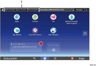 Nummerierte Abbildung Bedienfeld-Display
