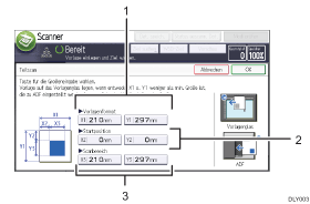 Nummerierte Abbildung Bedienfeld-Display