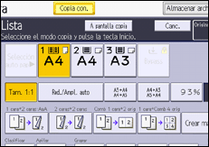 Ilustración de la pantalla panel de mandos