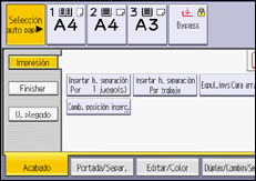 Ilustración de la pantalla panel de mandos