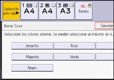 Ilustración de la pantalla panel de mandos