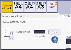 Ilustración de la pantalla panel de mandos