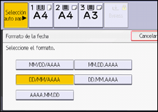 Ilustración de la pantalla panel de mandos