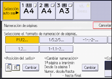 Ilustración de la pantalla panel de mandos