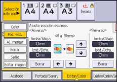 Ilustración de la pantalla del panel de mandos